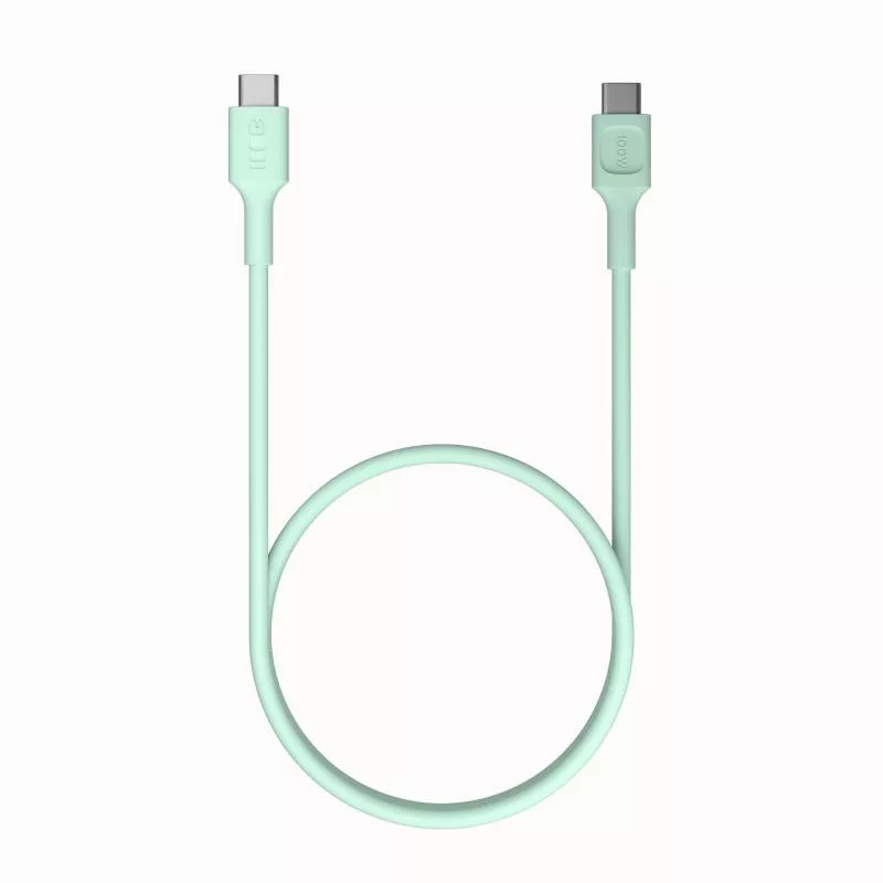 Green Cell PowerFlex Fast Charging USB-C to USB-C Kabel 100W 2m Mintgrün