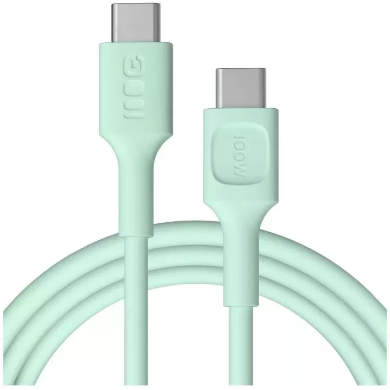Green Cell PowerFlex Fast Charging USB-C to USB-C Kabel 100W 2m Mintgrün