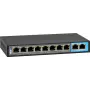 BCS BCS-B-SP0802G 8-Port PoE+ Switch mit 2 Gigabit Uplink, 120 W, unmanaged