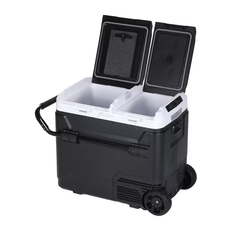 HCALORY P40M+ 40L Kühlbox mit Bluetooth, DC 12V/24V, AC 100-240V, -20°C bis +20°C, digitales LCD-Display, Touchpanel, USB-Anschluss