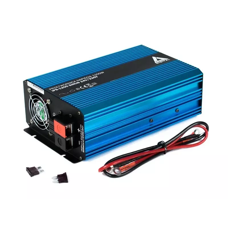 AZO Digital 24 VDC / 230 VAC Konverter SINUS IPS-1200S 1200W Reine Sinuswelle Wechselrichter