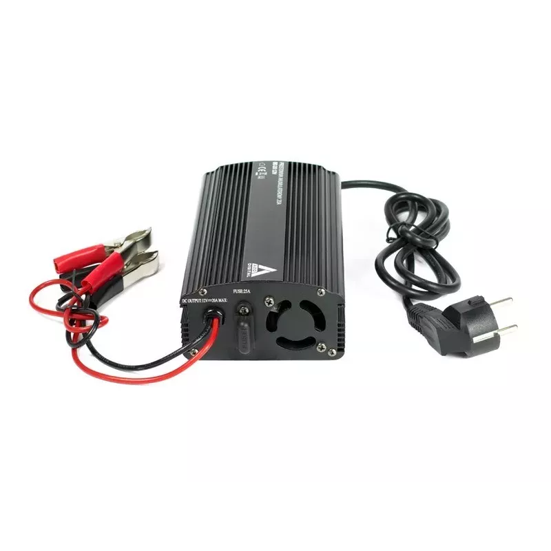AZO Digital 12V Netz-Ladegerät für BC-20 20A Batterien (230V/12V) 3 Ladestufen