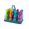 LEAN TOYS Geschicklichkeitsspiel Bowling mit Bällen und irisiertem Ballständer