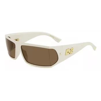 DSQUARED2 Herren Sonnenbrille D2-0140-S-SZJ Pilot Acetat Schwarz Gestell Graue Gläser 73mm