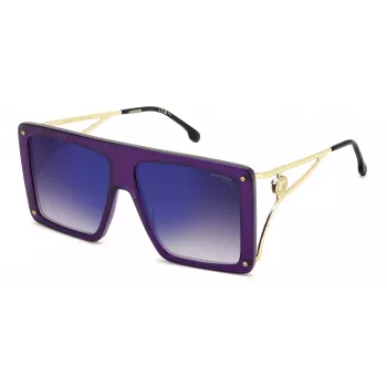 Carrera Damen-Sonnenbrille CAUNICASEB3V - Schwarzer Acetat-Rahmen, graue Gradienten-Gläser, 60/14/130 mm