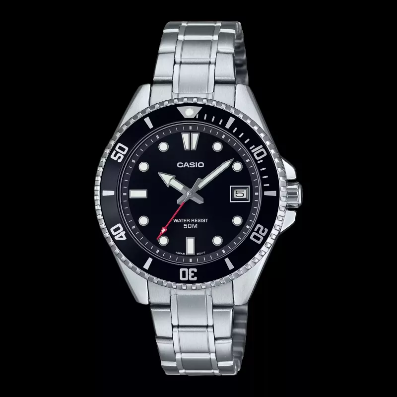 CASIO MDV10D1A1VDF Herren Analog Quarzuhr 38,5mm Edelstahl