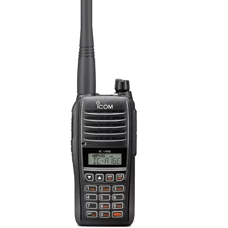 ICOM IC-A16E Aviation Portable Transceiver mit Bluetooth und Active Noise Cancelling