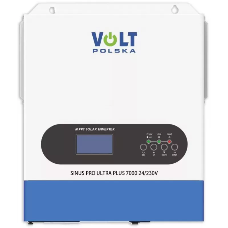 Volt Polska SinusPro ULTRA PLUS 7000 24/230V Solar Wechselrichter Konverter 3500/7000W Wi-Fi + 100A