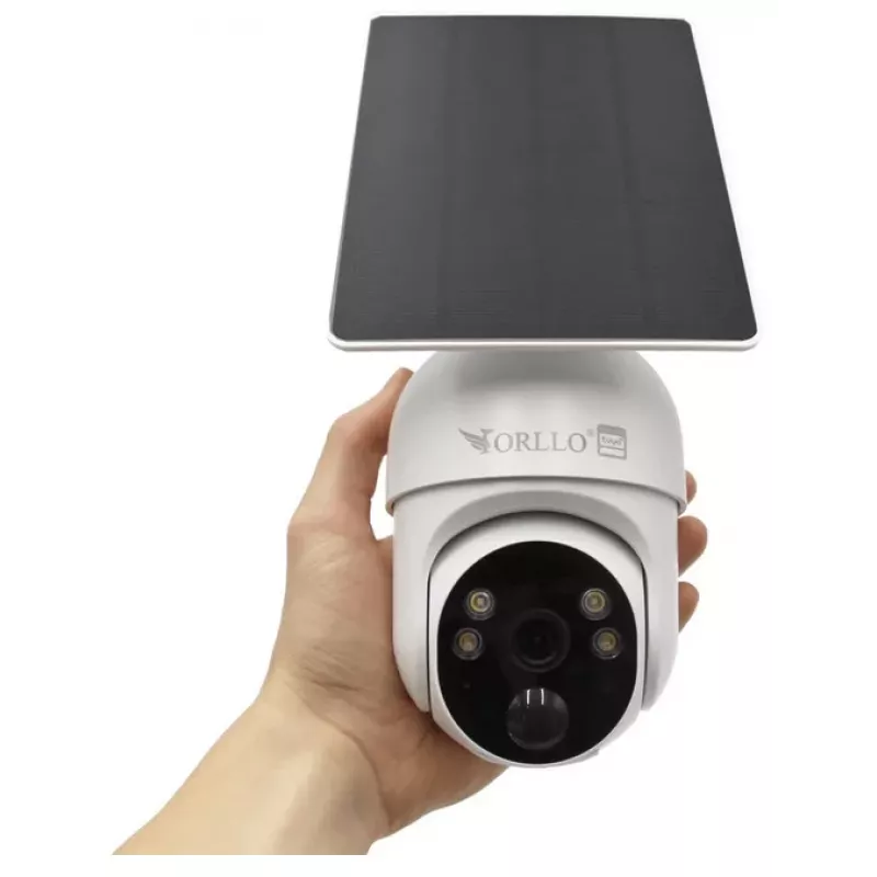 ORLLO TZ1 PRO 4G LTE Wireless Rotating IP Camera with Solar Panel, 3MP, 10000mAh Battery, IP66