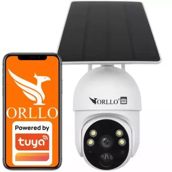 ORLLO TZ1 PRO 4G LTE Wireless Rotating IP Camera with Solar Panel, 3MP, 10000mAh Battery, IP66