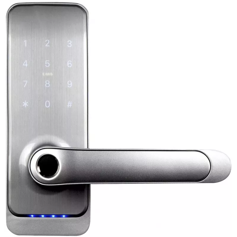 EURA ELH-01H4 Silberner Zugriffsgriff mit Fingerabdruck, RFID, PIN, Bluetooth