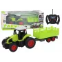 LEAN TOYS Remote Controlled RC Tractor With Trailer 1:16 Green