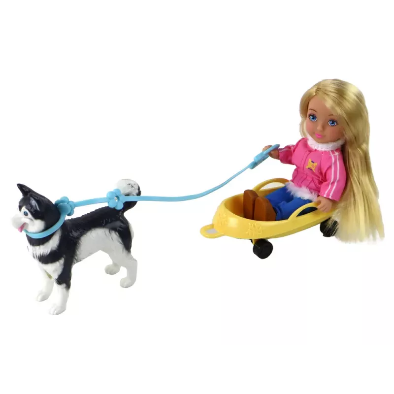 LEAN TOYS Anlily Kinderpuppe Schlittschuhe Wintersport