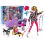 LEAN TOYS Anlily Kinderpuppe Schlittschuhe Wintersport