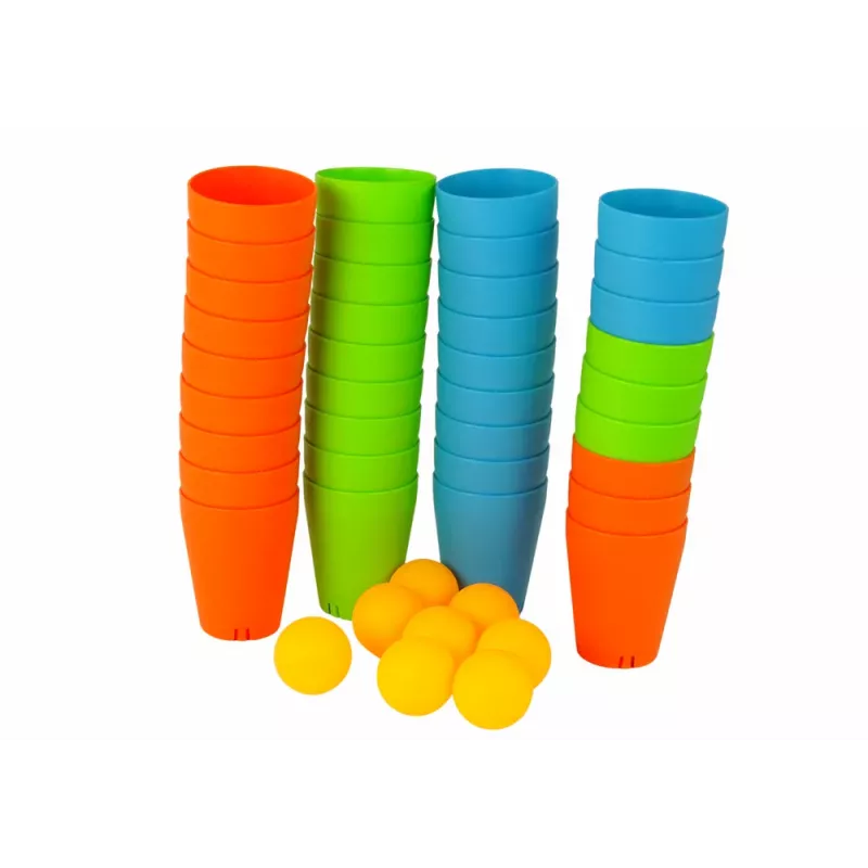 LEAN TOYS Cups Puzzle Game 3 in 1 44 Pieces