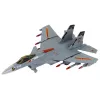 LEAN TOYS Flugzeugmodell mit Reibungsantrieb, Grau, Schwarz oder Gelb