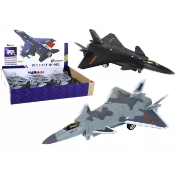 LEAN TOYS Friction Driven Airplane, Black or Gray