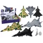 LEAN TOYS Akku-Modellflugzeug Reibungsantrieb Ladegerät Set mit 3 Typen