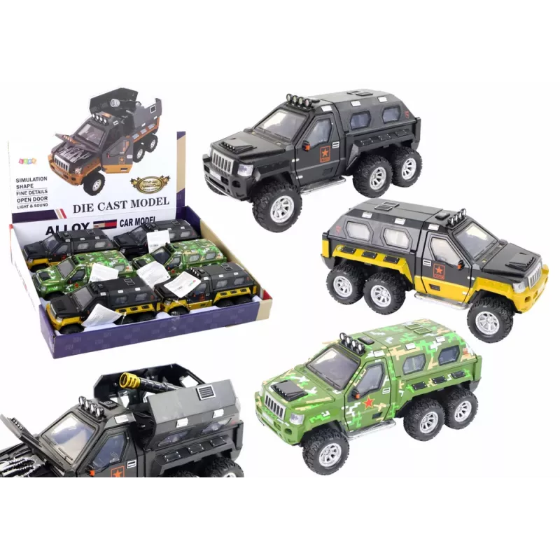 LEAN TOYS Auto mit Kanone, Sound und Licht, 3 Farben