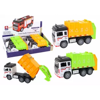 LEAN TOYS Car Garbage Truck Trailer 2 Colors