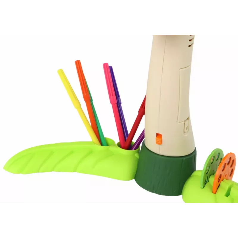 LEAN TOYS Dinosaurier-Zeichenprojektor mit Geräuschen und Zubehör