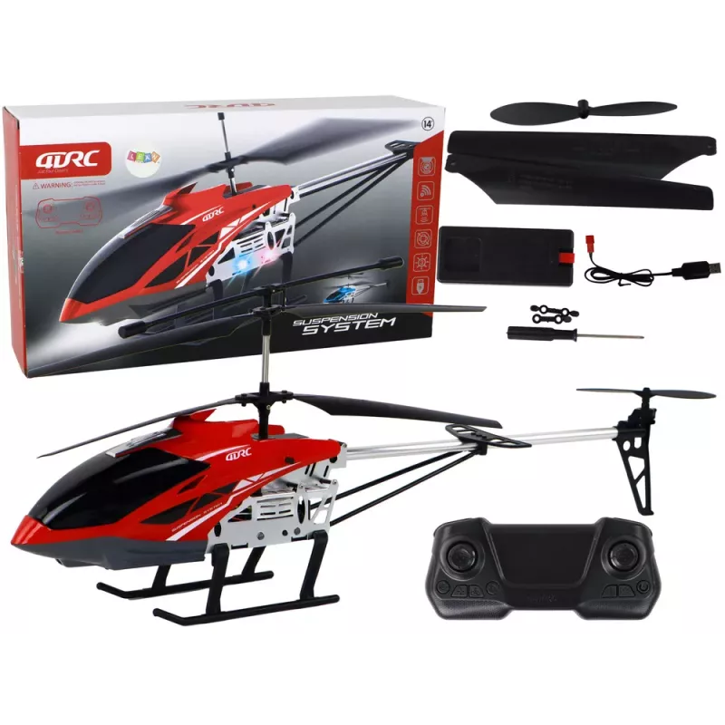LEAN TOYS RC Hubschrauber Fernsteuerung Hubschrauber 70 cm Rot