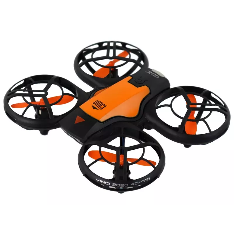 LEAN TOYS Ferngesteuerte Drohne mit Lichtern Orange