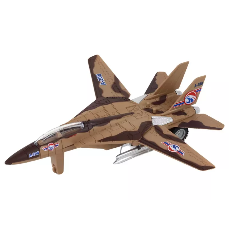 LEAN TOYS Militärflugzeug Angetriebener Jäger Moro Lichter Geräusche Mix