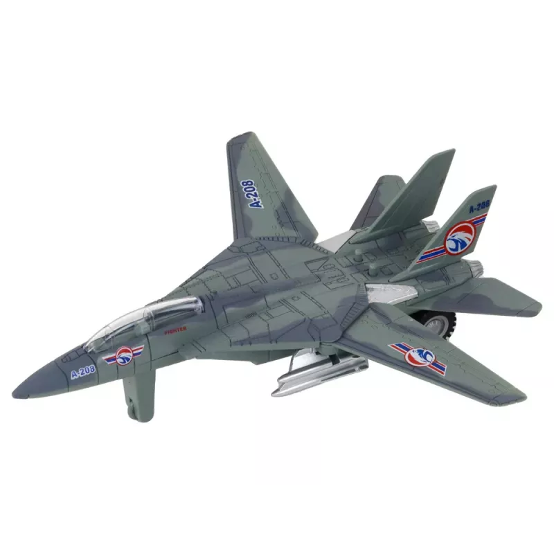 LEAN TOYS Militärflugzeug Angetriebener Jäger Moro Lichter Geräusche Mix