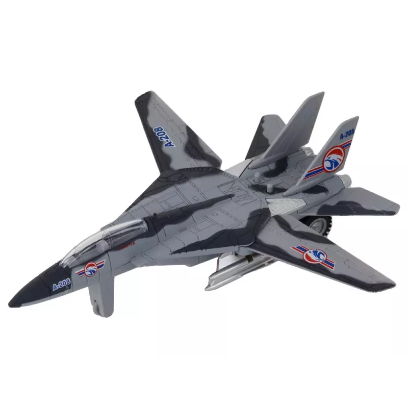 LEAN TOYS Militärflugzeug Angetriebener Jäger Moro Lichter Geräusche Mix