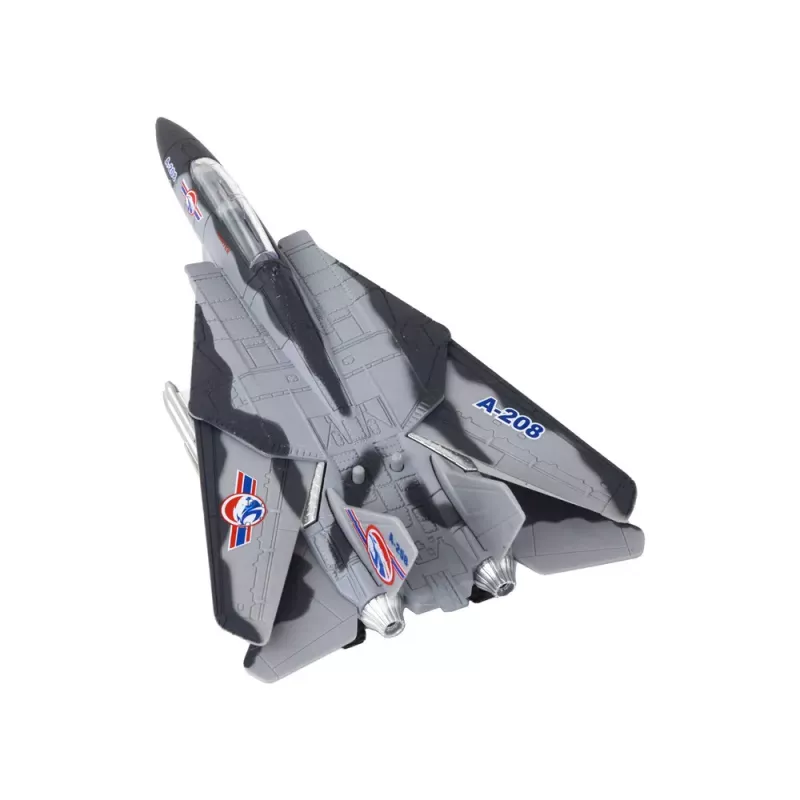 LEAN TOYS Militärflugzeug Angetriebener Jäger Moro Lichter Geräusche Mix
