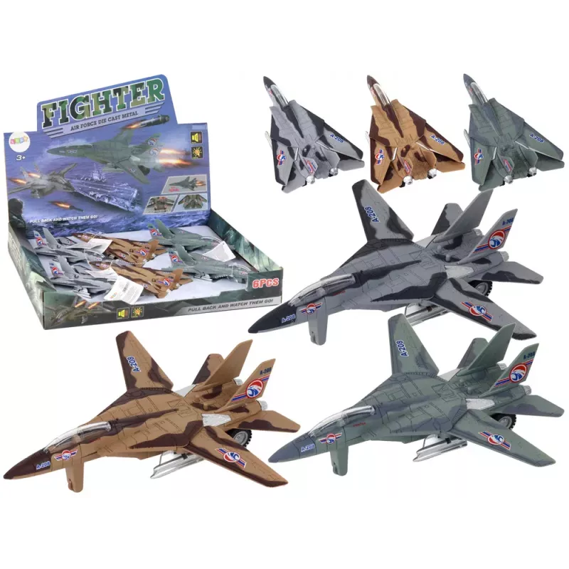 LEAN TOYS Militärflugzeug Angetriebener Jäger Moro Lichter Geräusche Mix