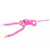 LEAN TOYS Maskottchen Plüschaffe mit Baby, Pink 90 cm