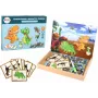 LEAN TOYS Pädagogisches Magnetpuzzle-Set mit Dinosauriern