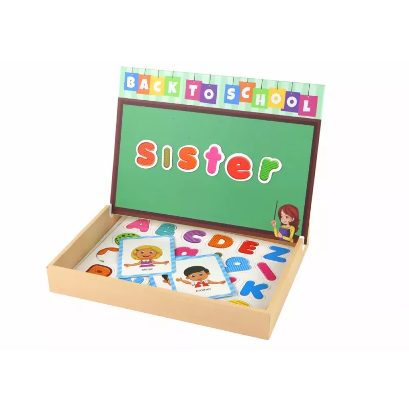 LEAN TOYS Pädagogisches Magnetpuzzle-Set mit Multifunktionstafel, 100-120 Teile, Tiermotiv, doppelseitige Whiteboard & Tafel, Holzaufbewahrungsbox, ab 3 Jahren