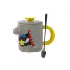 LEAN TOYS Graue Dinosaurier-Infuser-Tasse 400 ml