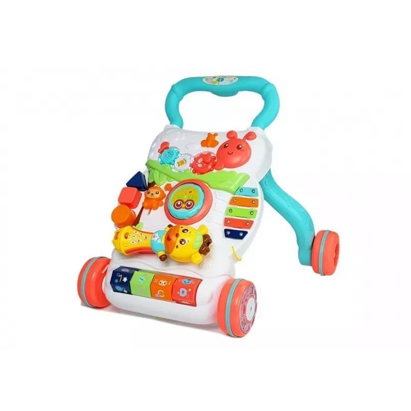 LEAN TOYS Lauflernwagen für Babys mit interaktivem Mikrofon