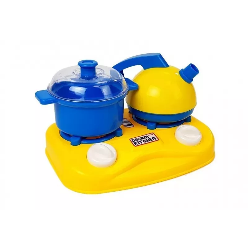 LEAN TOYS Set aus Kunststoffgeschirr für kleine Köche - 18-teiliges Spielküchenzubehör