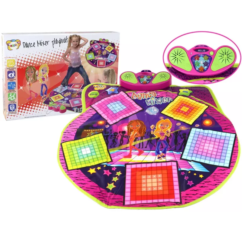LEAN TOYS Kinder-Tanzmatte, batteriebetrieben, Lichter und Sounds zum Tanzen, 91 cm x 93 cm