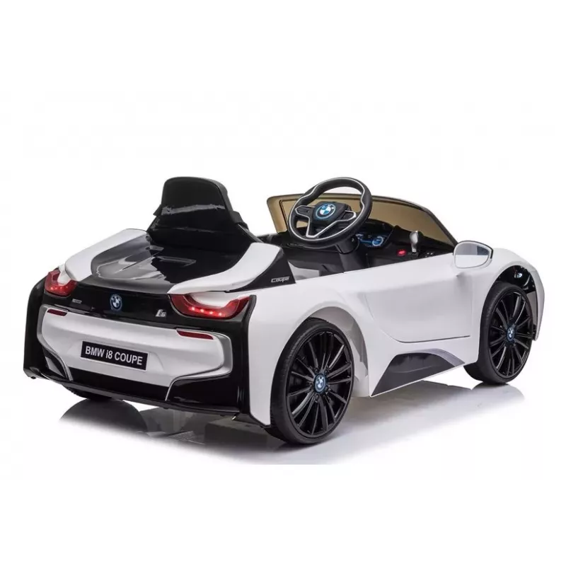 LEAN CARS Batteriebetriebenes Auto BMW i8 Coupe Weiß