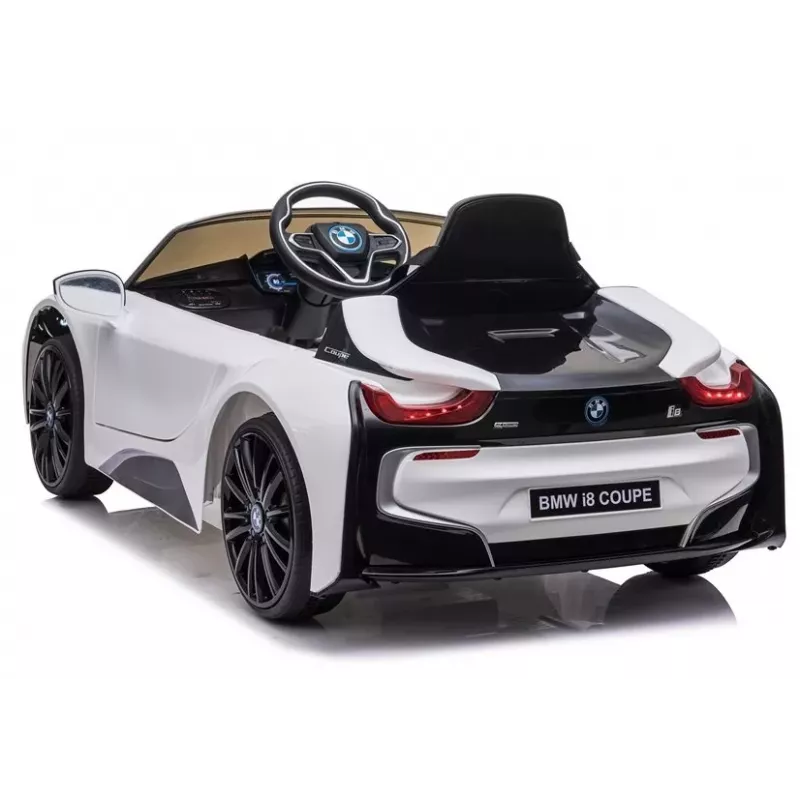 LEAN CARS Batteriebetriebenes Auto BMW i8 Coupe Weiß