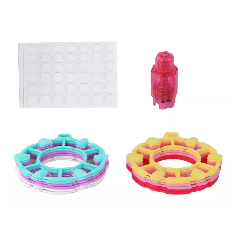 LEAN TOYS Nagelset Pink Nagelspitzen Aufkleber Diamanten