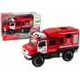 LEAN TOYS Off-Road Vehicle Fire Department Red Opening Doors Sounds Lights