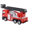 LEAN TOYS Rotes Feuerwehrauto mit ausziehbarer Leiter