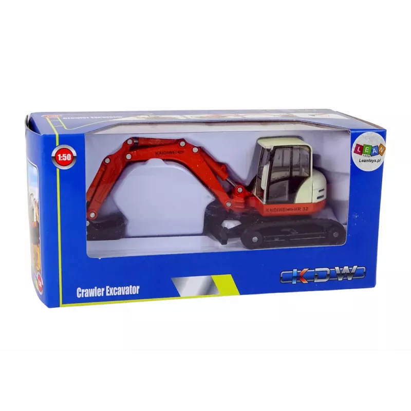LEAN TOYS Metallbagger mit großem Arm 1:50 Druckgussmodell