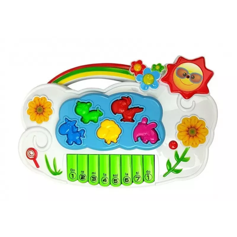 LEAN TOYS Elektronisches Klavier mit Blumen, mit Telefon verbindbar