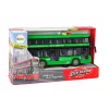 LEAN TOYS Batteriebetriebener Doppeldeckerbus mit Licht und Sound, Reibungsantrieb, Grün