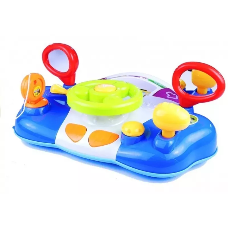 LEAN TOYS Interaktives Lenkrad für Kinder mit Armaturenbrett-Geräuschen