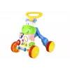 LEAN TOYS Schiebespielzeug Nilpferd für Kleinkinder und Babys mit Geräuschen, Rasseln, Knisterfolie und Spiegel