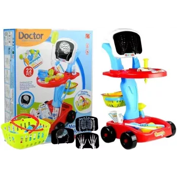 LEAN TOYS Medical Cart mit Zubehör 22 Elemente - Mehrfarbig